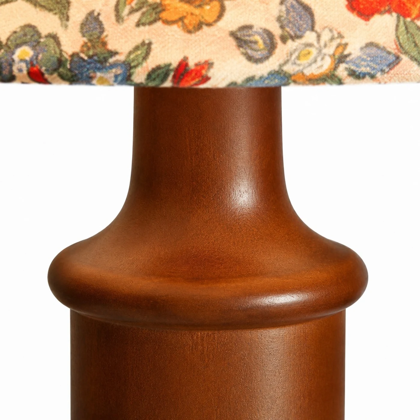 Shade and wood neck connection detail