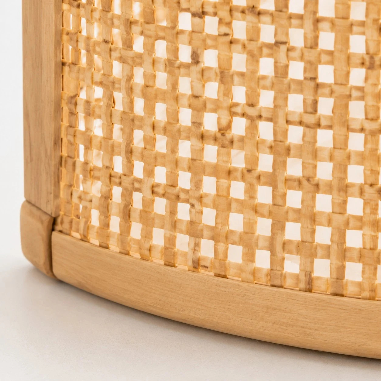 Japanese Rattan Wood Wall Sconce